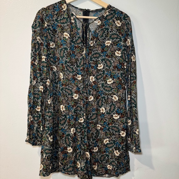 ZARA Floral Print Playsuit‎ Romper Dress Size XS Boho - Picture 5 of 10